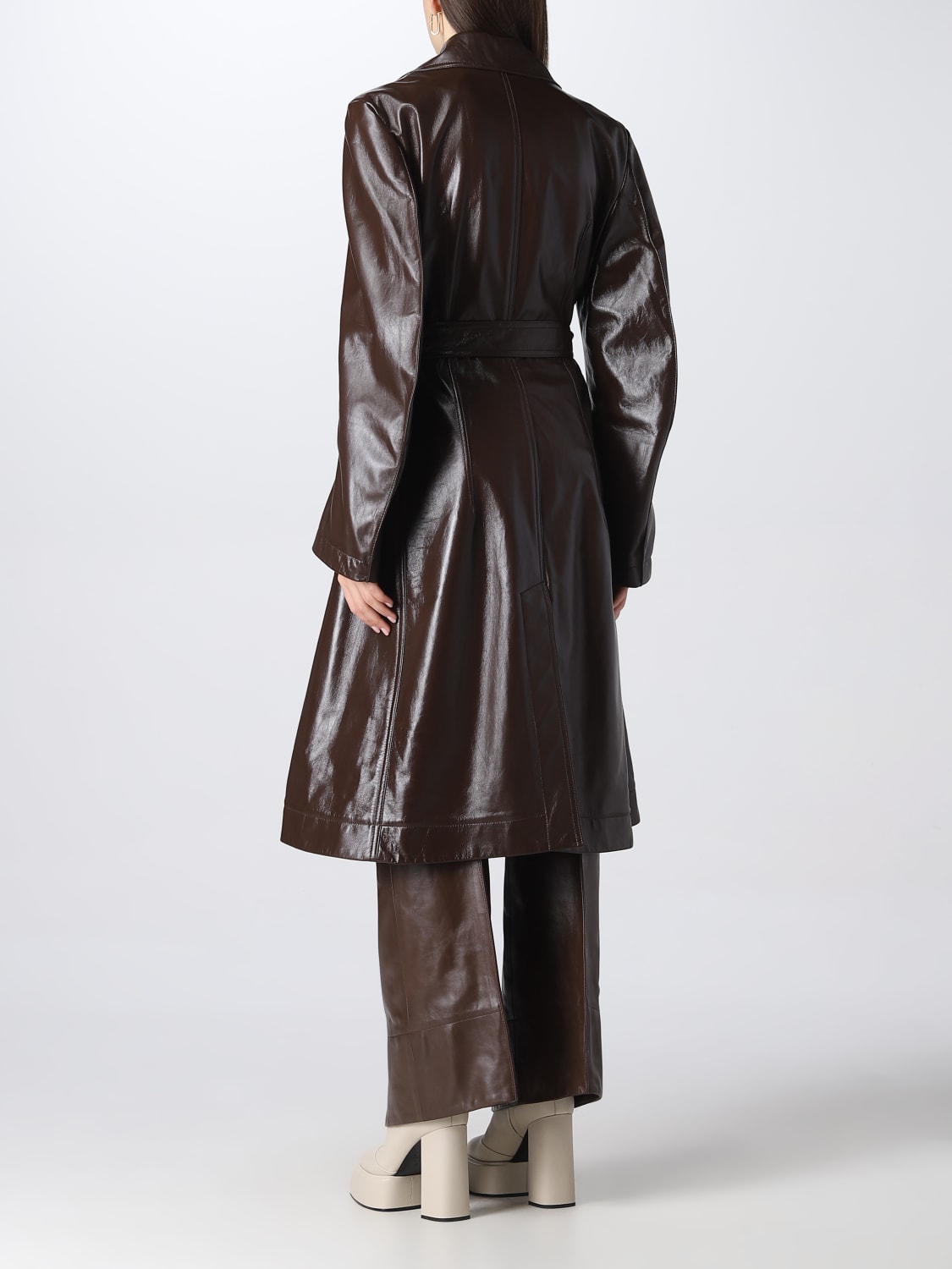 BOTTEGA VENETA COAT: Coat women Bottega Veneta, Brown - Img 3