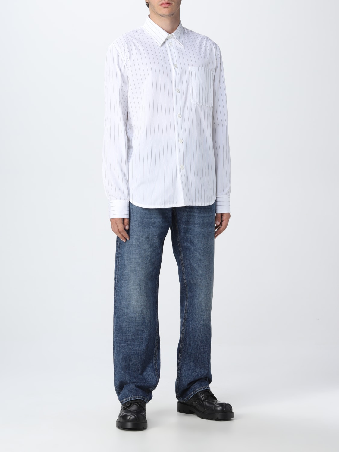 BOTTEGA VENETA SHIRT: Bottega Veneta striped shirt, White - Img 2