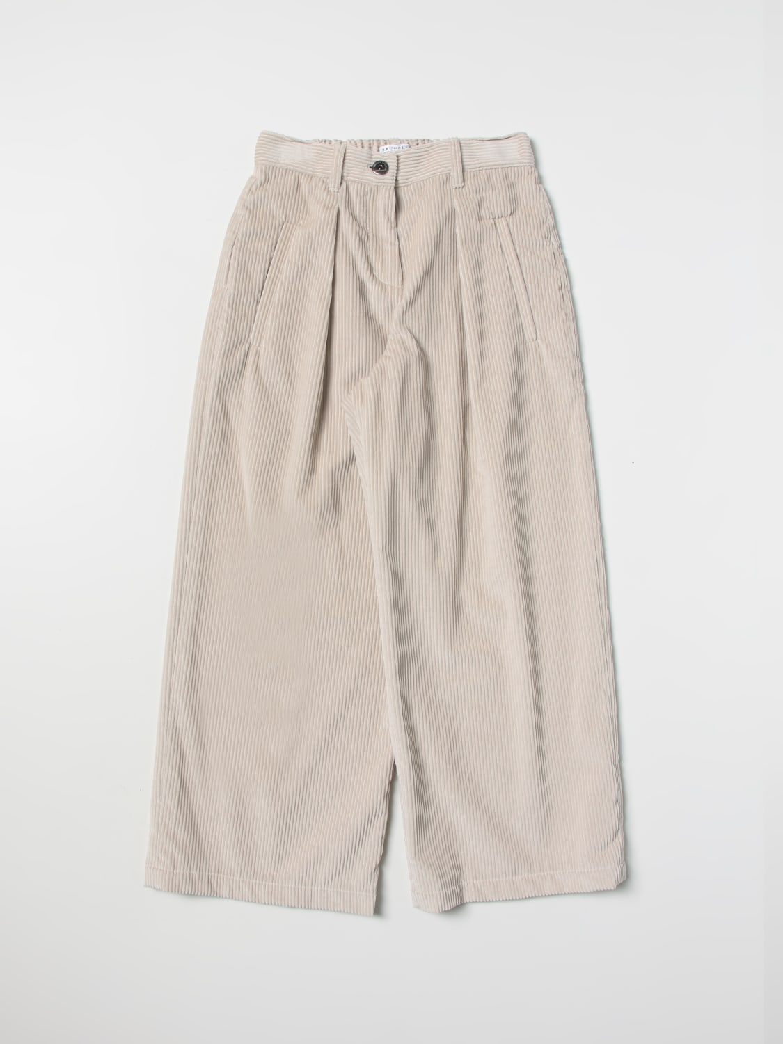 BRUNELLO CUCINELLI PANTS: Brunello Cucinelli kids pants, Beige - Img 1