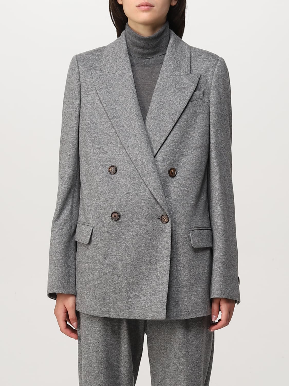 BRUNELLO CUCINELLI ブレザー: ブレザー レディース Brunello Cucinelli, グレー - Img 1