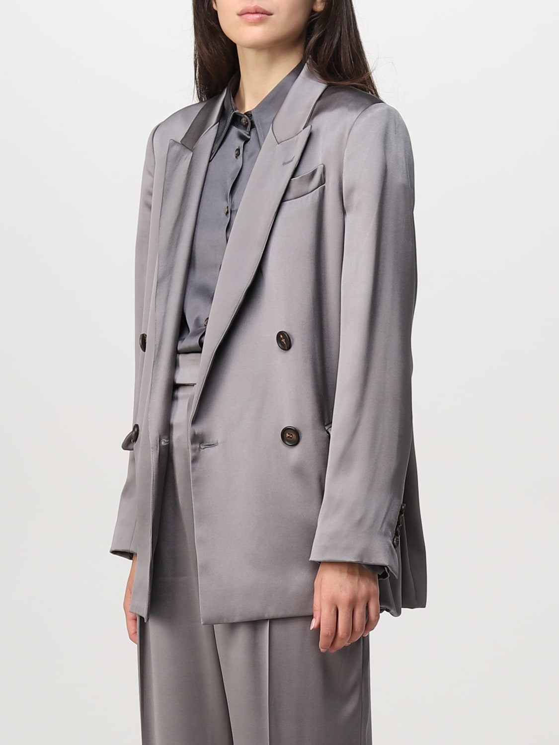 BRUNELLO CUCINELLI ブレザー: ブレザー レディース Brunello Cucinelli, 鉛色 - Img 4