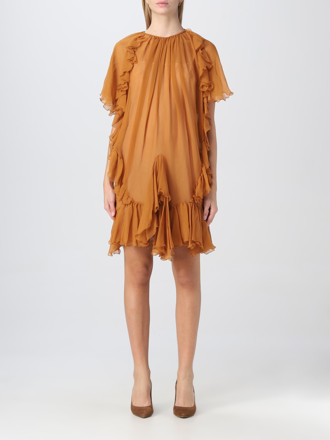 DSQUARED2 DRESS: Dress women Dsquared2, Ocher - Img 1