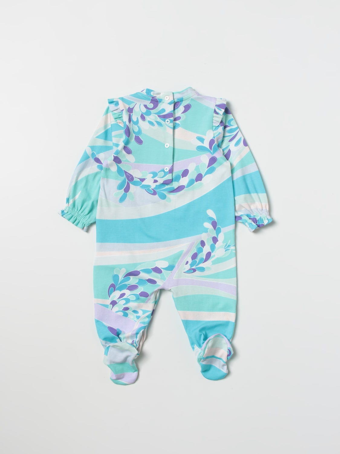PUCCI JUMPSUIT: Pucci lilly print jersey romper + bib set, Multicolor - Img 2