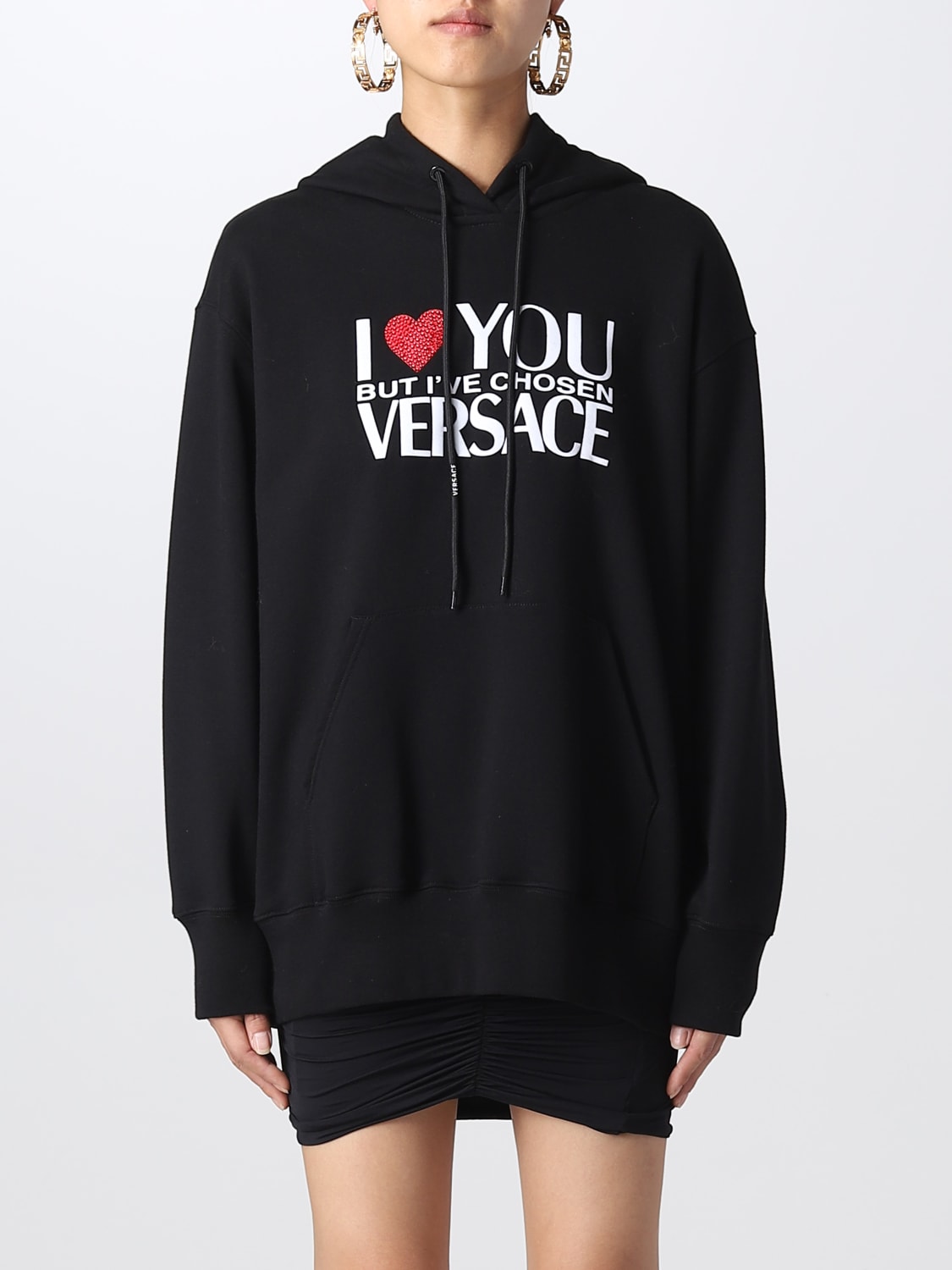 VERSACE SWEATSHIRT: Sweatshirt women Versace, Black - Img 1