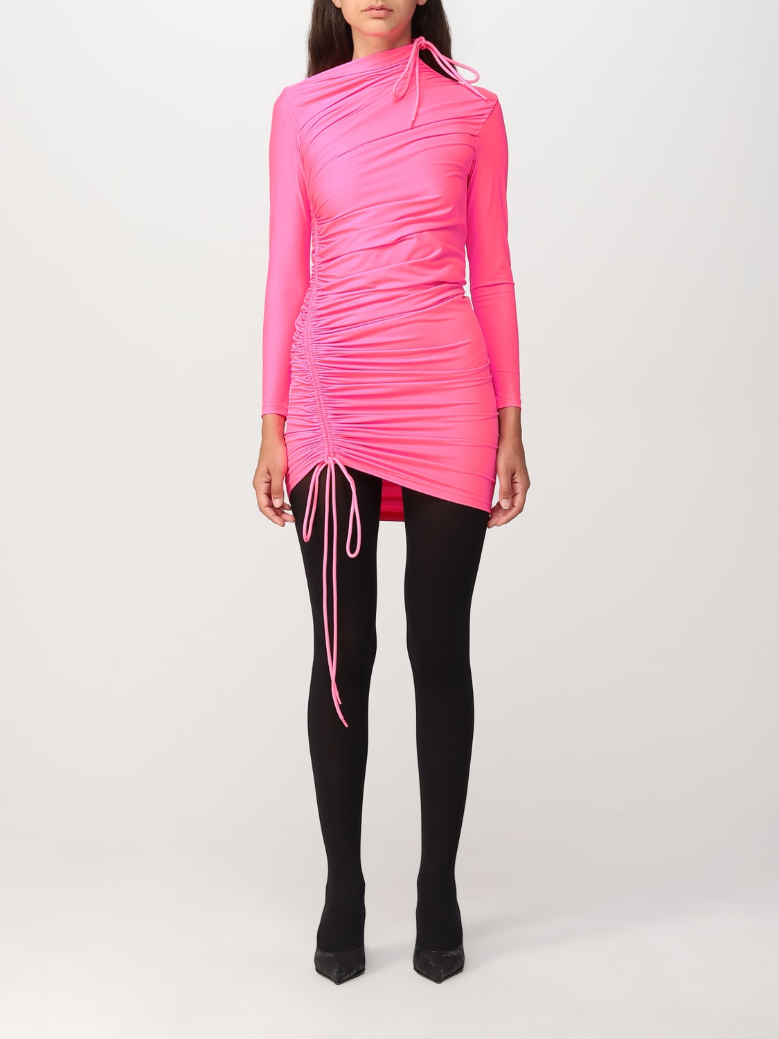 BALENCIAGA draped mini dress Pink Balenciaga dress 704440TYK07 online at GIGLIO.COM