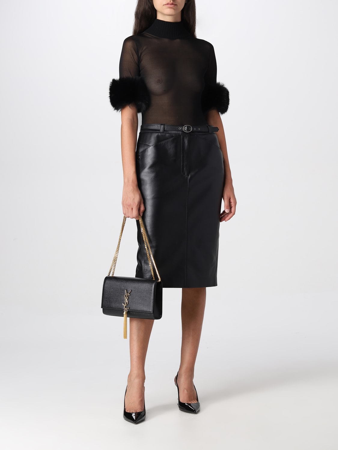 SAINT LAURENT TOP: Top mujer Saint Laurent, Negro - Img 2