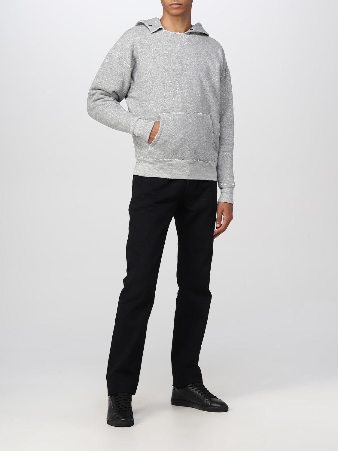 SAINT LAURENT SWEATSHIRT: Sweatshirt men Saint Laurent, Grey - Img 2