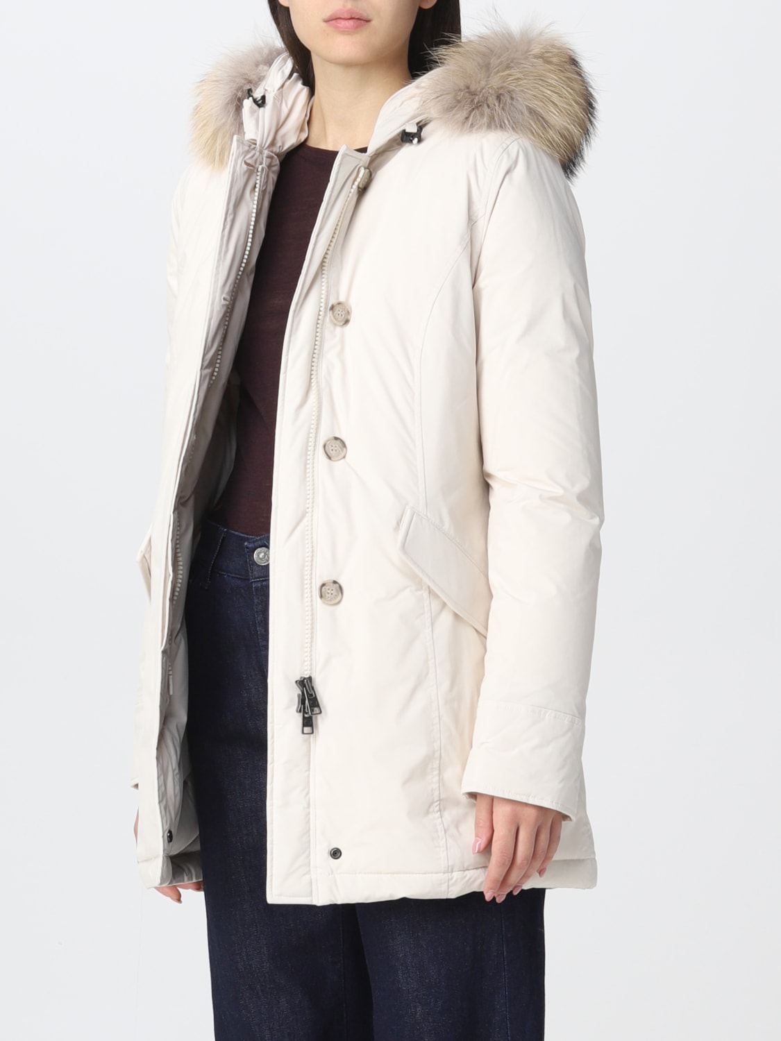 WOOLRICH COAT: Jacket women Woolrich, Cream - Img 3