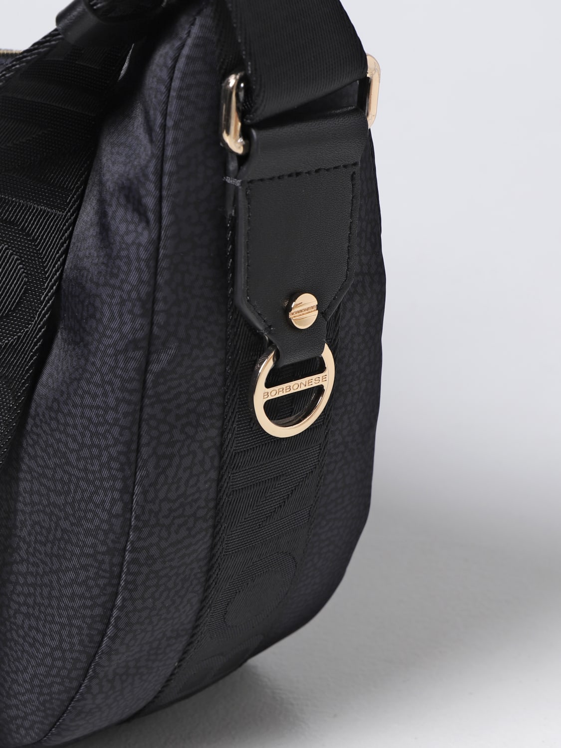 BORBONESE CROSSBODY BAG: Shoulder bag women Borbonese, Black - Img 3