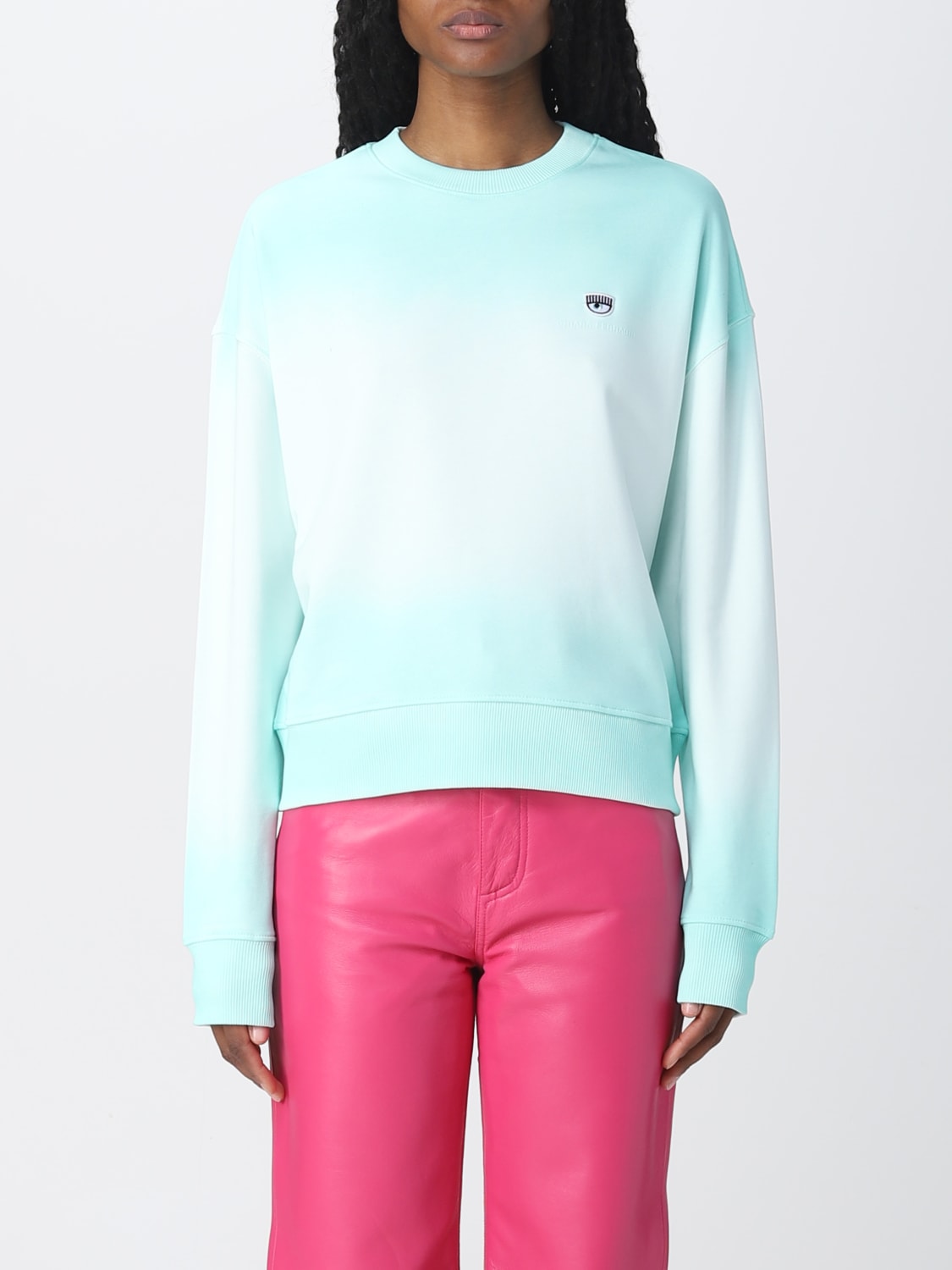CHIARA FERRAGNI SWEATSHIRT: Sweatshirt women Chiara Ferragni, Mint - Img 1