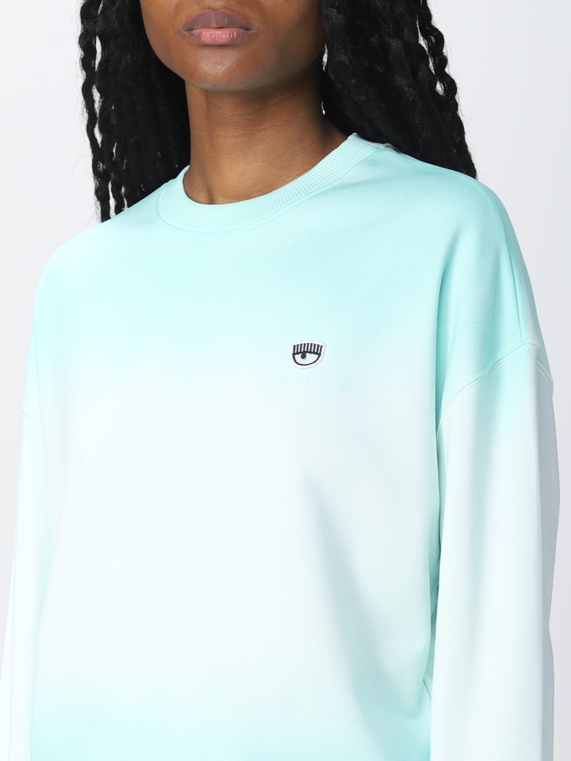 CHIARA FERRAGNI SWEATSHIRT: Sweatshirt women Chiara Ferragni, Mint - Img 3