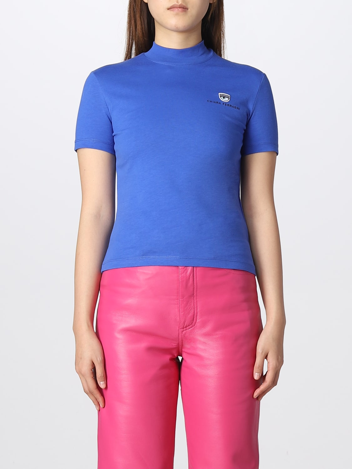 CHIARA FERRAGNI T-SHIRT: Chiara Ferragni Damen T-shirt, Blau - Img 1