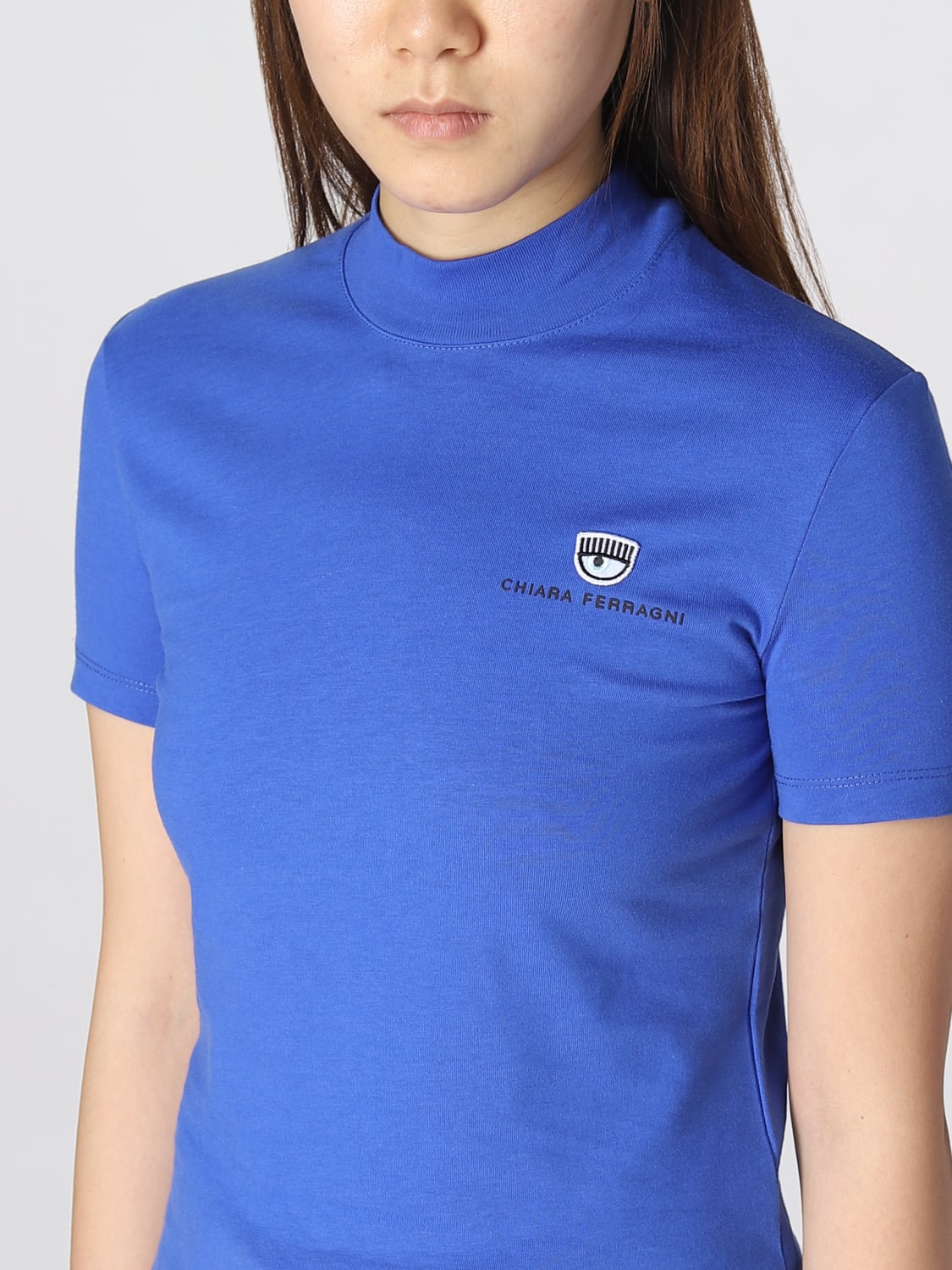 CHIARA FERRAGNI T-SHIRT: Chiara Ferragni Damen T-shirt, Blau - Img 3