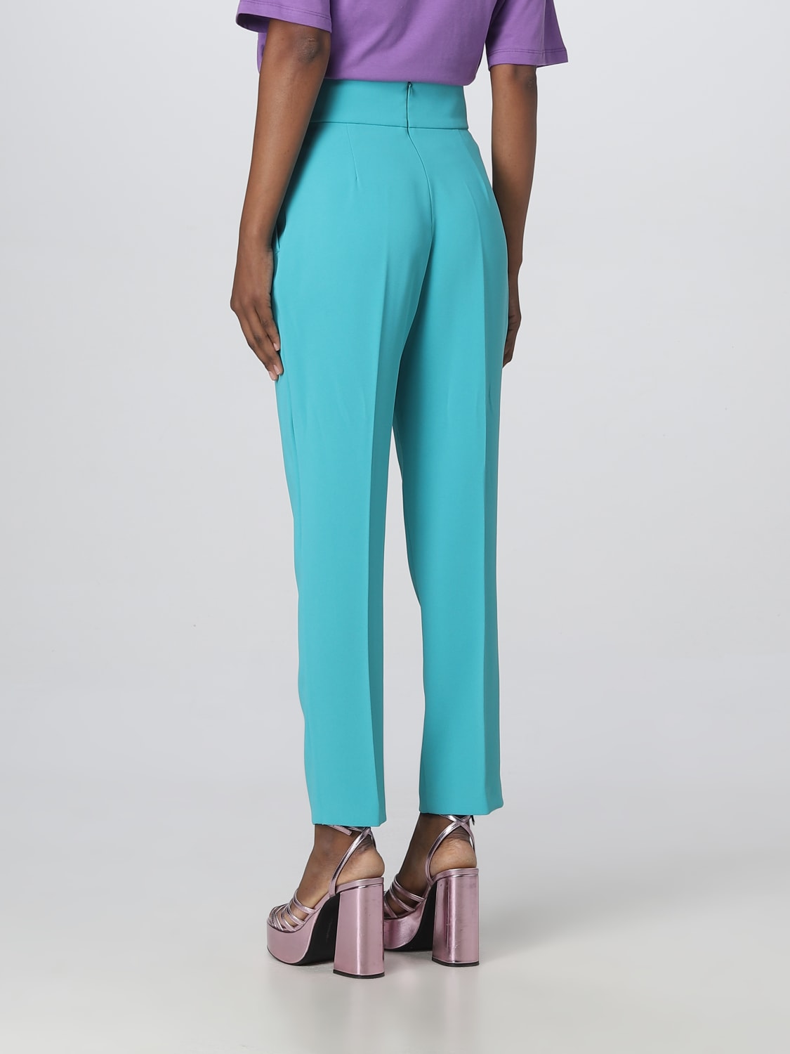 PINKO PANTALON: Pantalon femme Pinko, Bleu Azur - Img 2