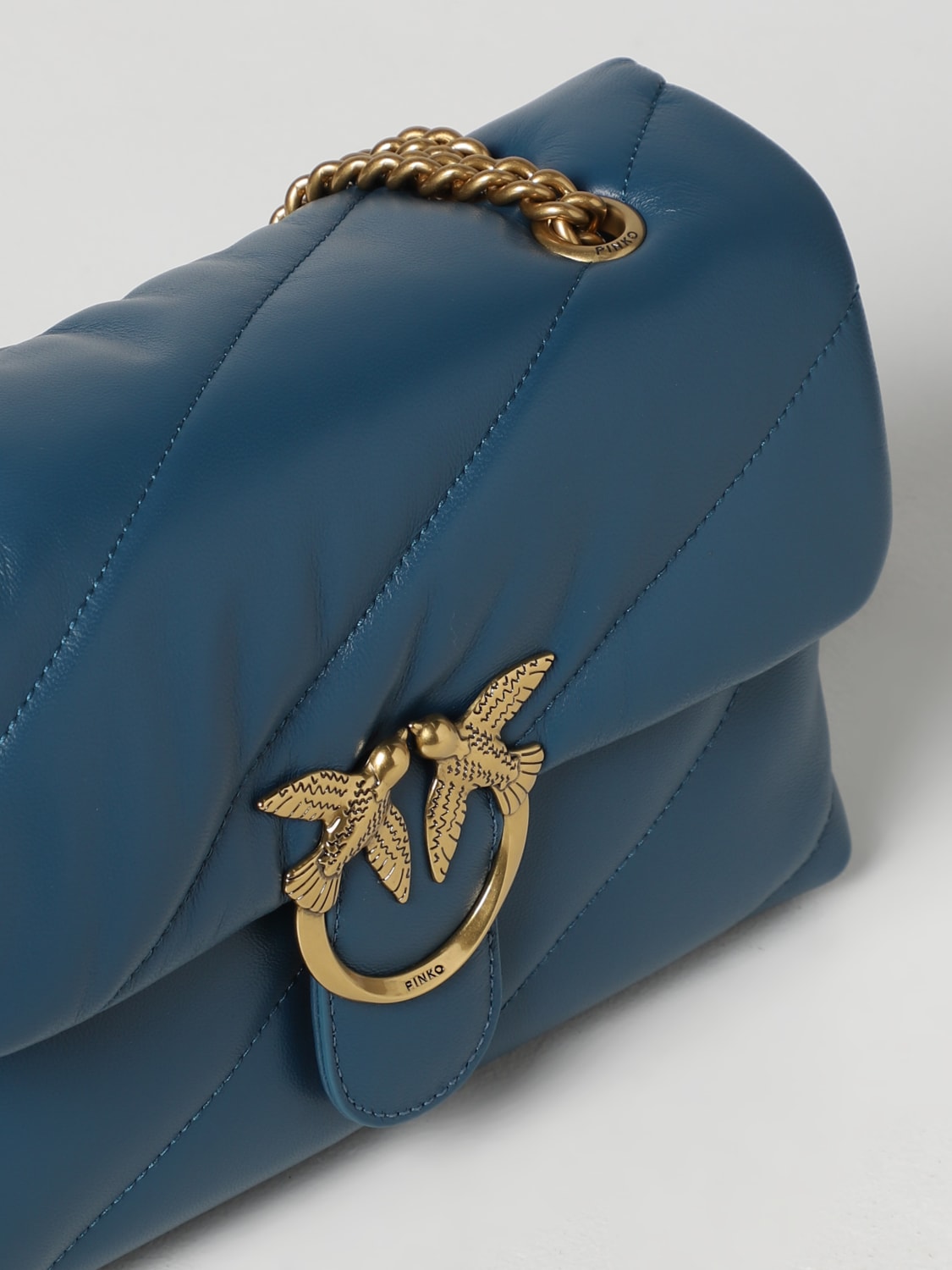 PINKO BORSA A SPALLA: Borsa Love Bag Puff Pinko in nappa trapuntata, Ottanio - Img 3