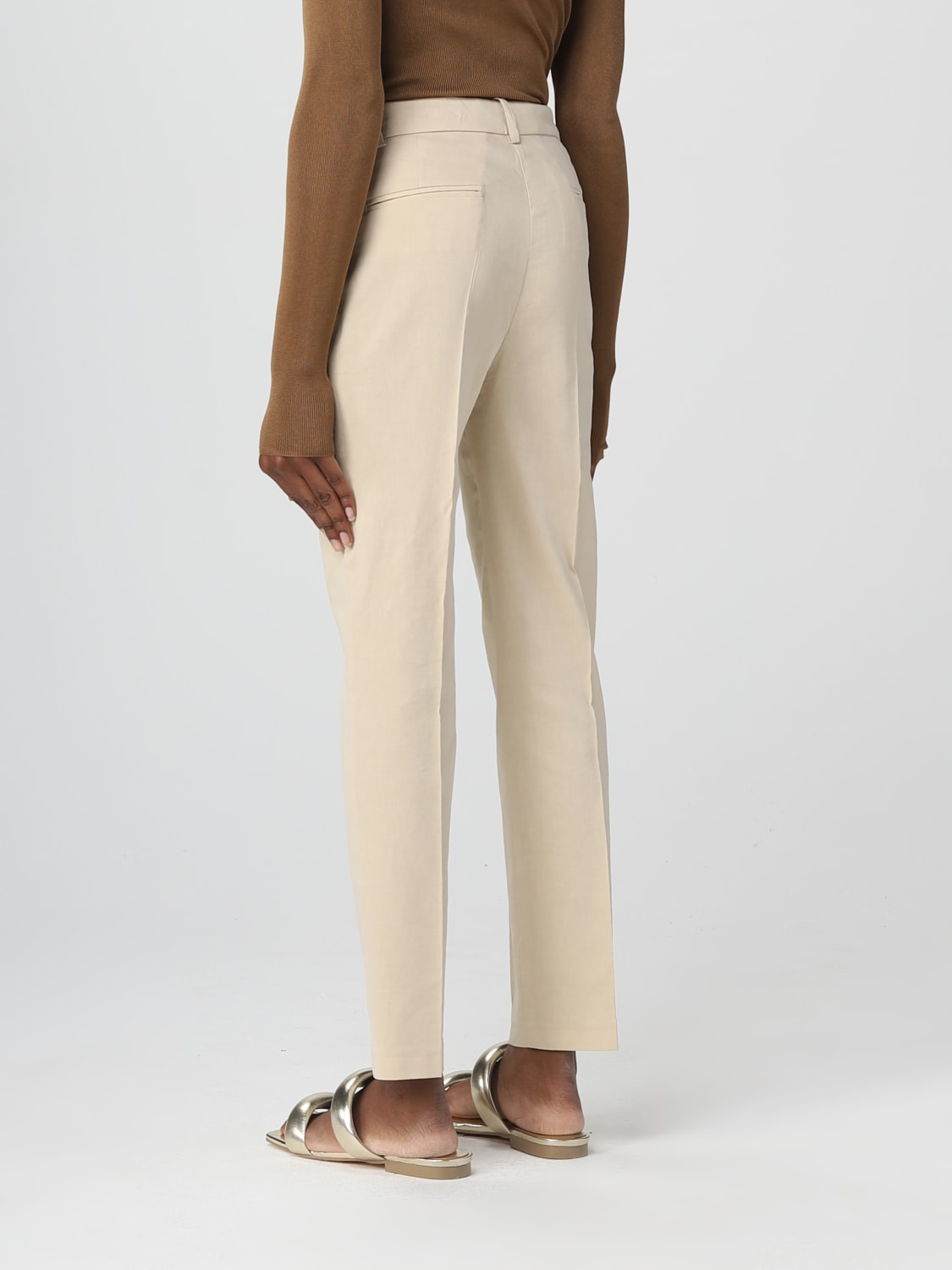 PINKO PANTS: Pants woman Pinko, Beige - Img 2