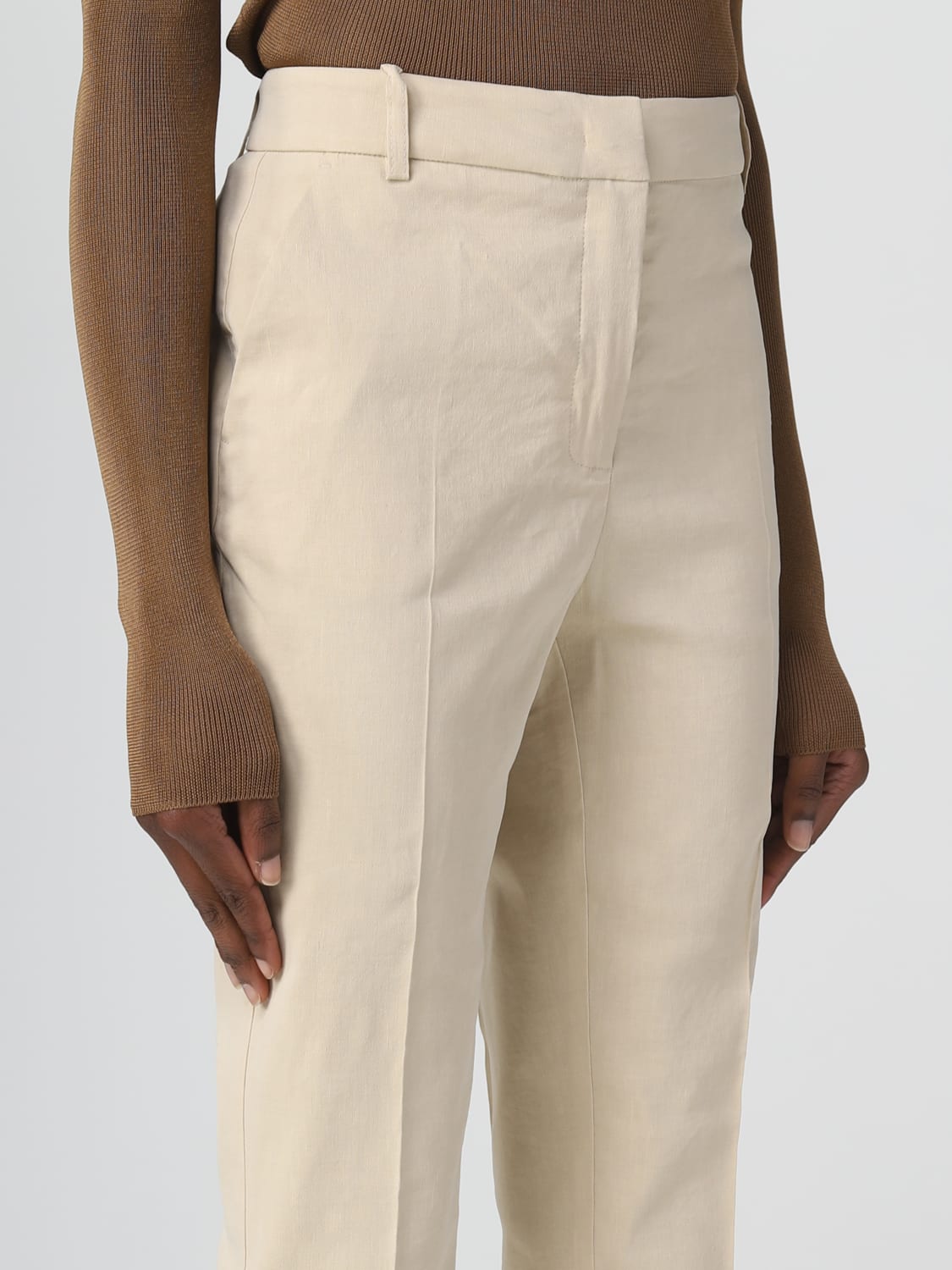 PINKO PANTS: Pants woman Pinko, Beige - Img 3