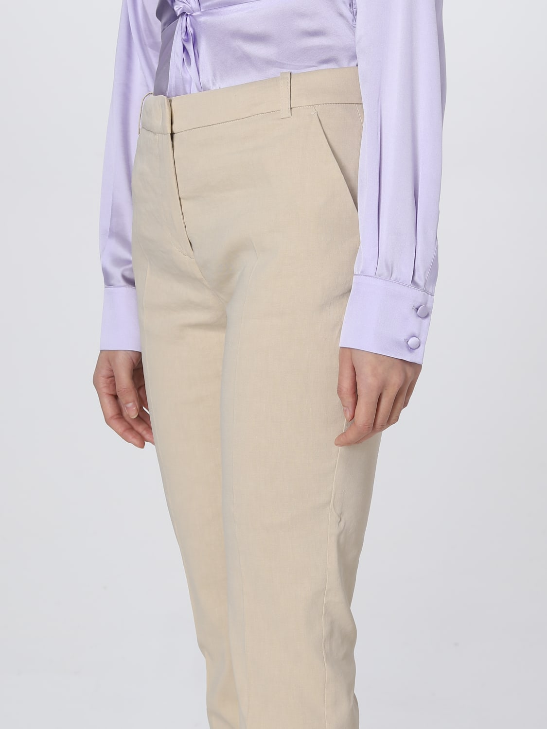 PINKO PANTS: Pants woman Pinko, Beige - Img 4