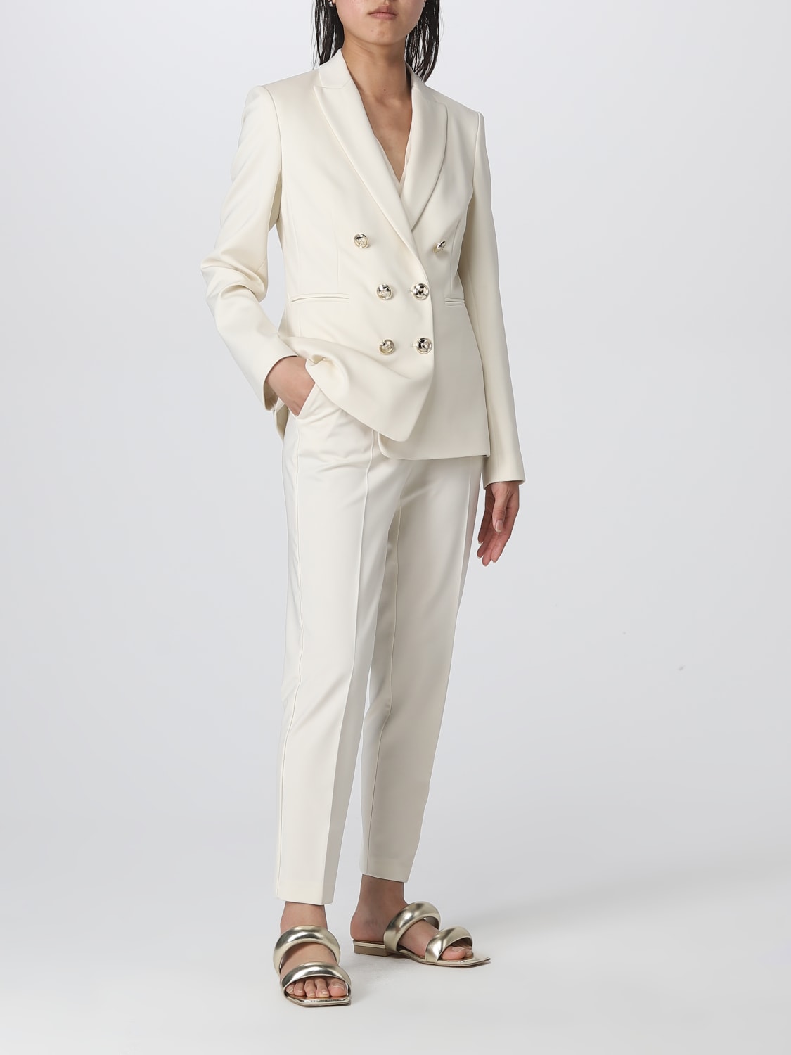 PINKO BLAZER: Blazer woman Pinko, Yellow Cream - Img 2