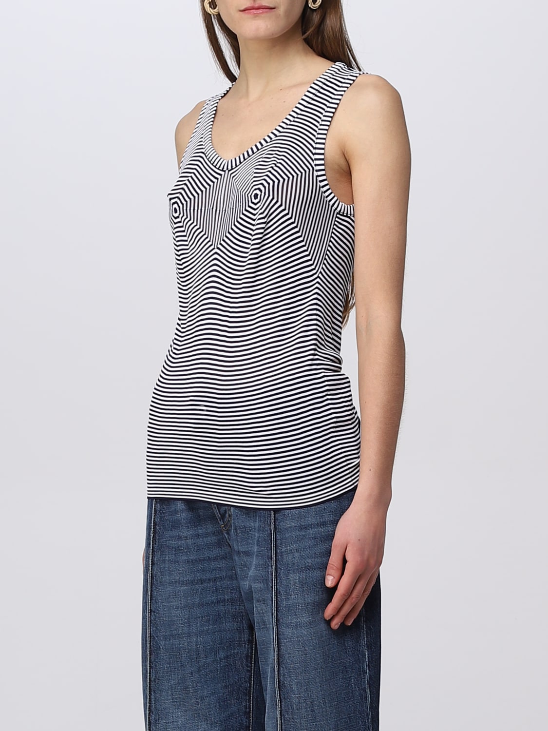 BOTTEGA VENETA TOP: Bottega Veneta viscose top, Blue - Img 4