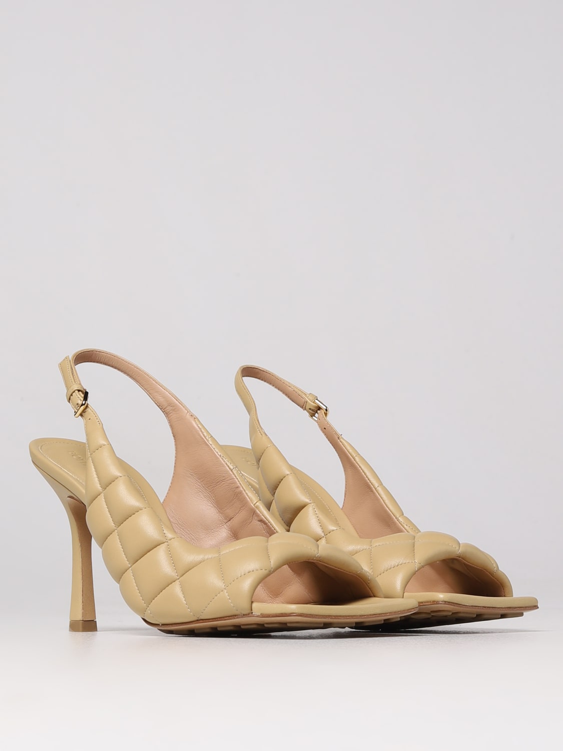 BOTTEGA VENETA SANDALES À TALONS: Chaussures femme Bottega Veneta, Beige - Img 2