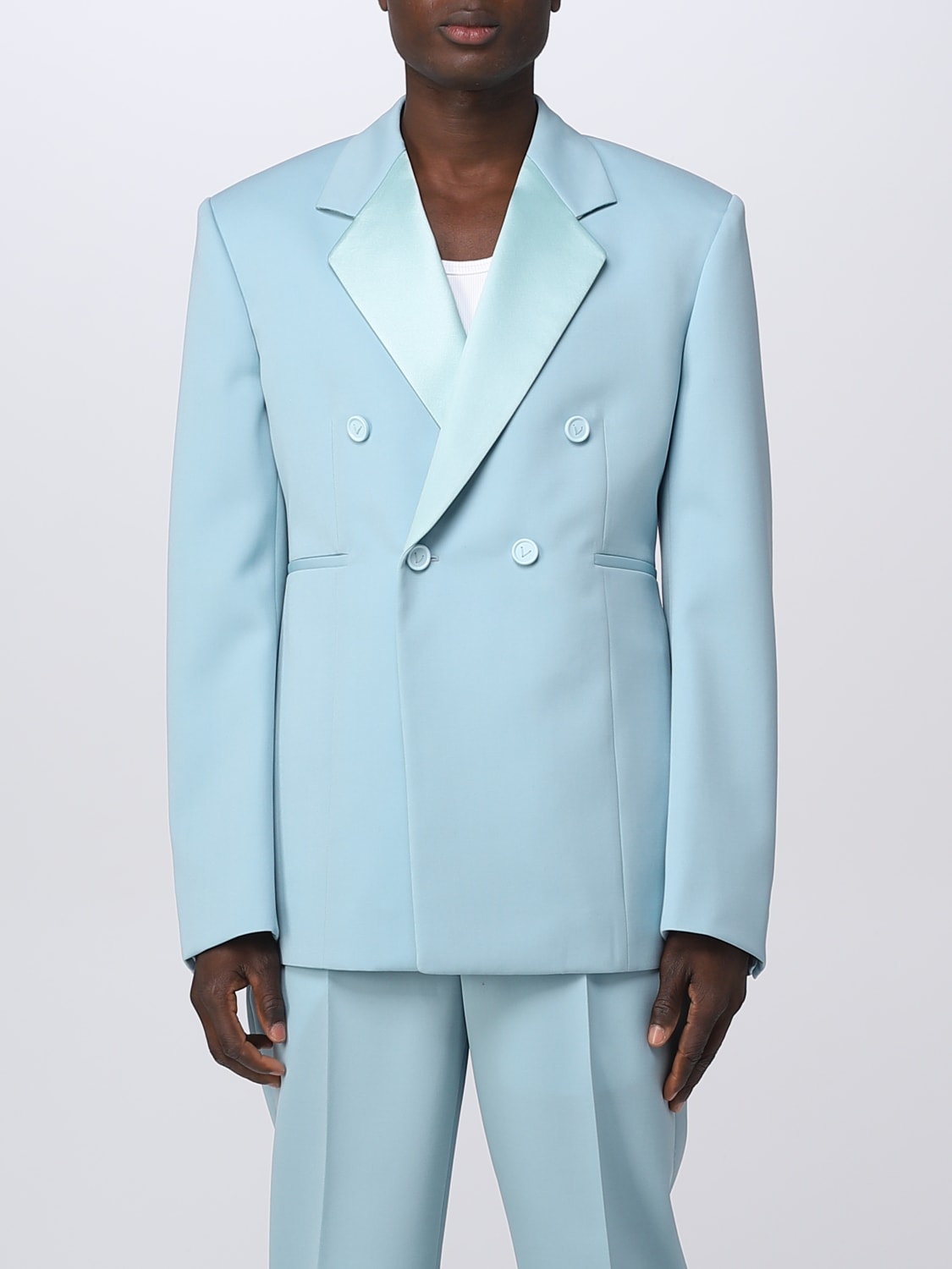 BOTTEGA VENETA BLAZER: Bottega Veneta blazer in wool, Sky Blue - Img 1