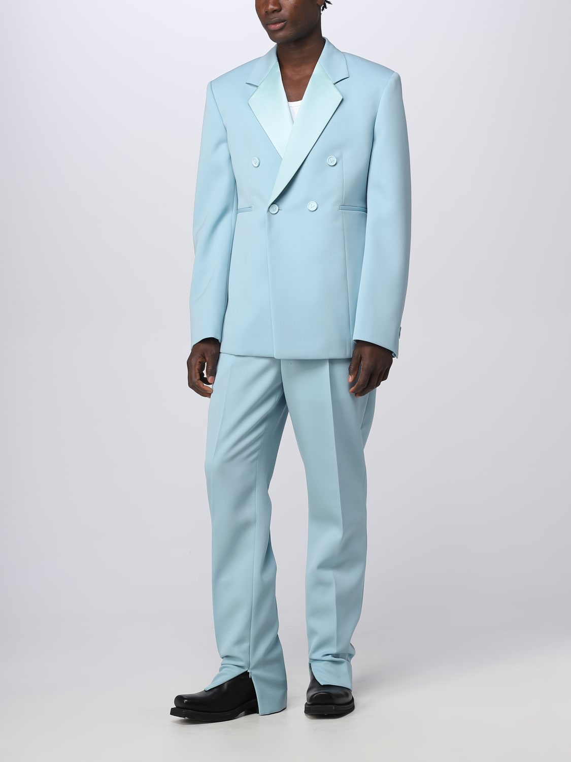 BOTTEGA VENETA BLAZER: Bottega Veneta blazer in wool, Sky Blue - Img 2