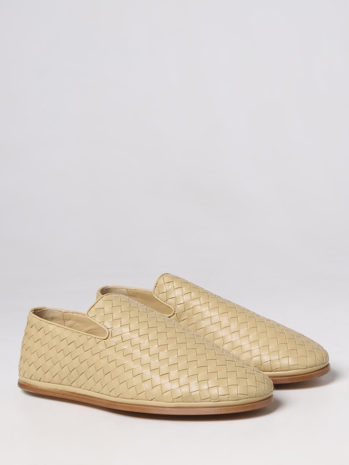 BOTTEGA VENETA LOAFERS: Bottega Veneta leather moccasin, Beige - Img 2