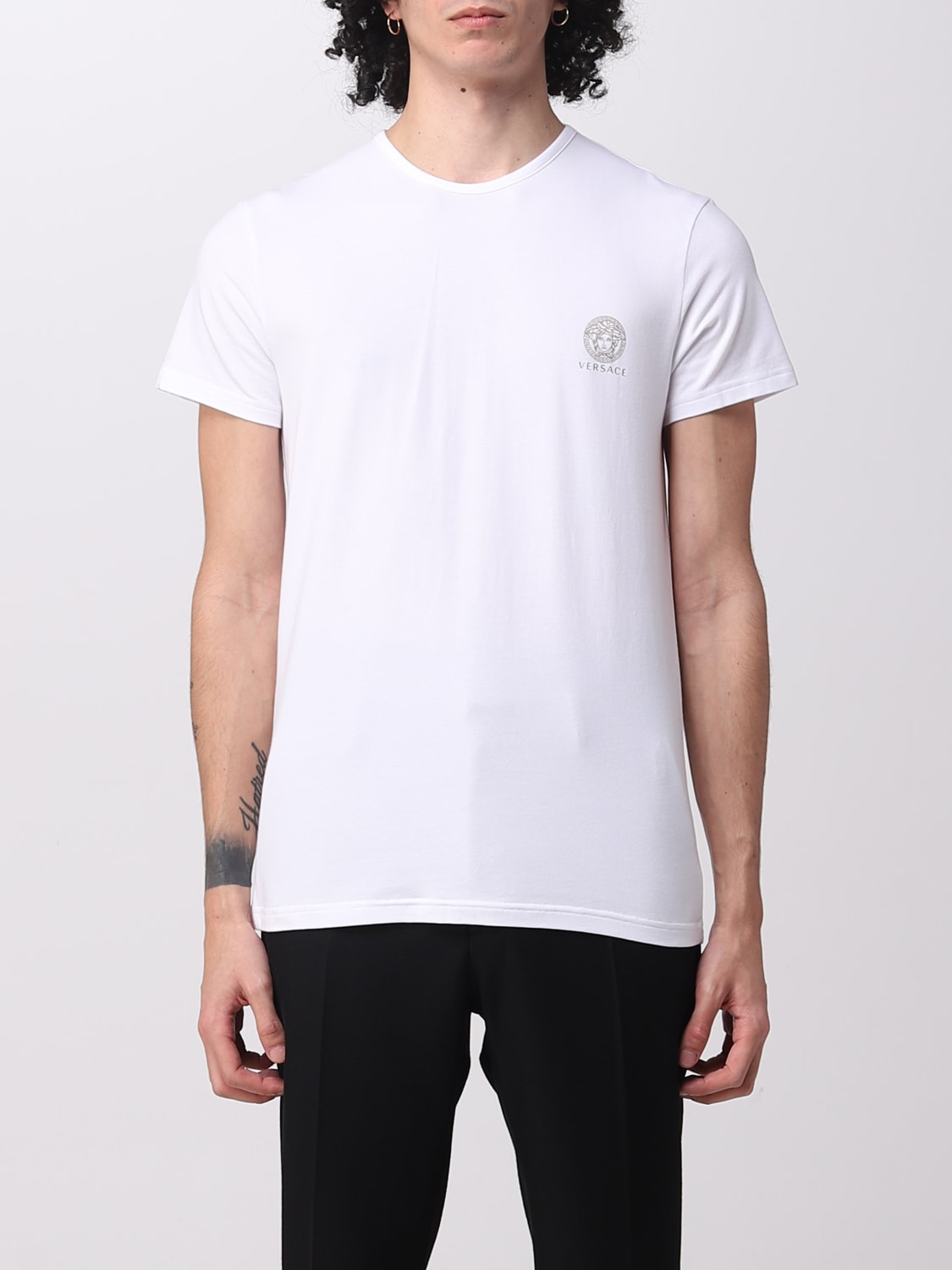 Giglio T-shirt intima Versace in cotone