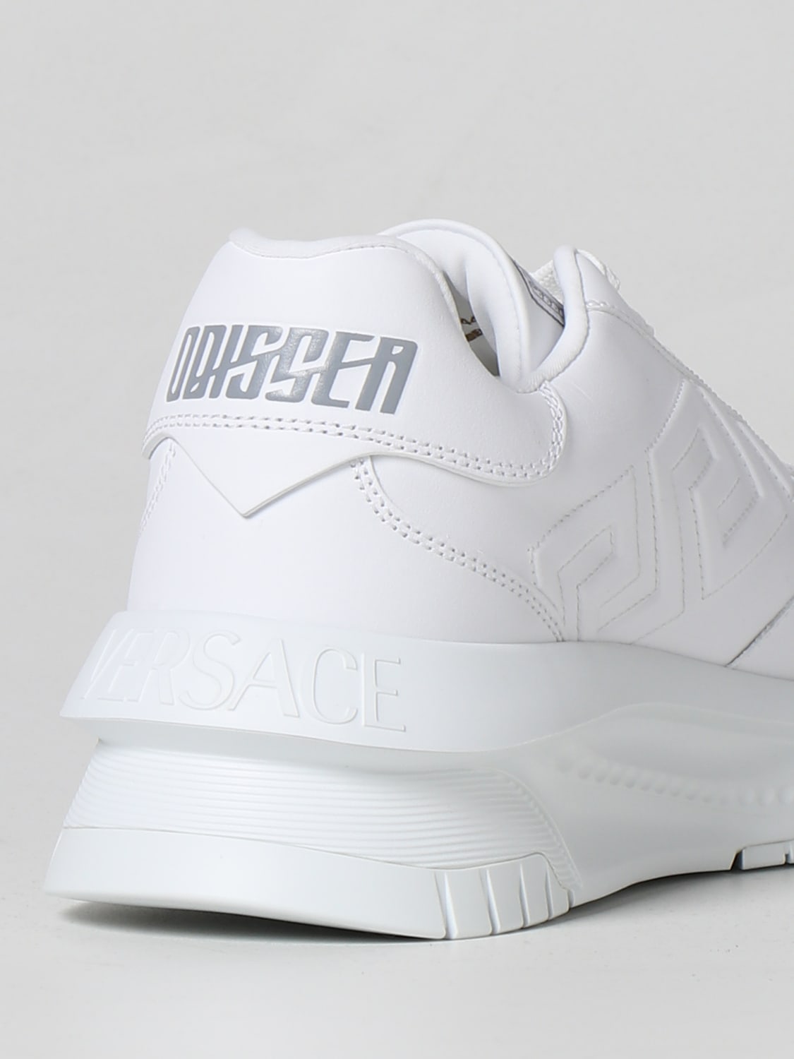 VERSACE SNEAKERS: Versace Odissea sneakers in smooth leather, White - Img 3