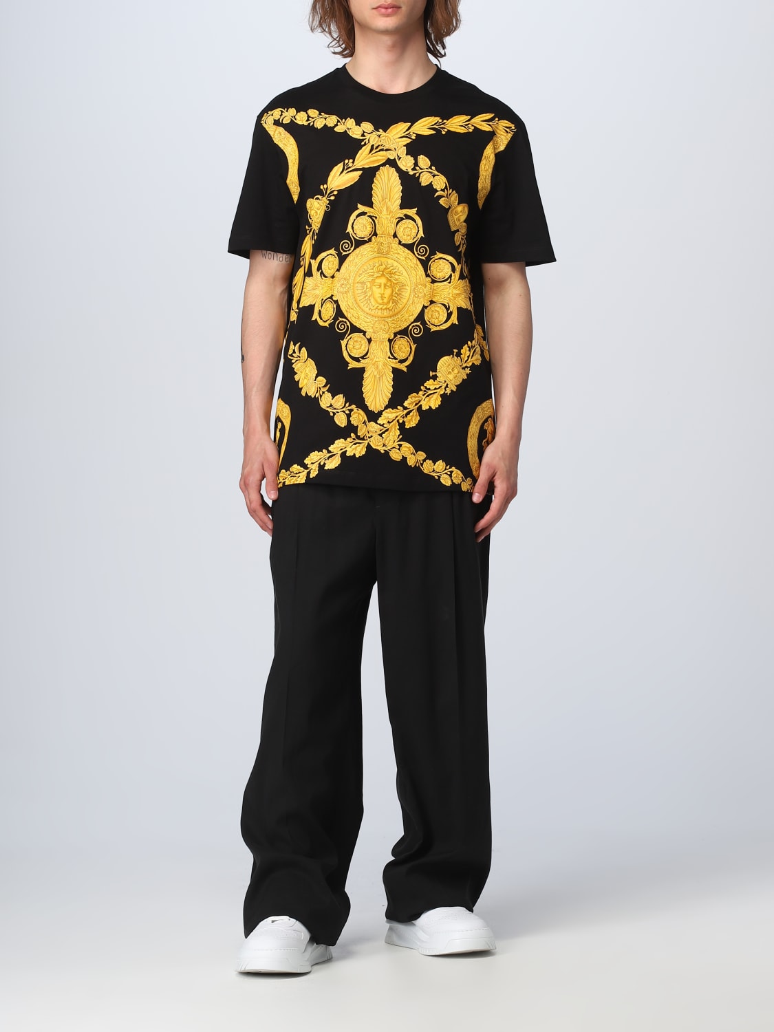 VERSACE CAMISETA: Camiseta hombre Versace, Negro - Img 2