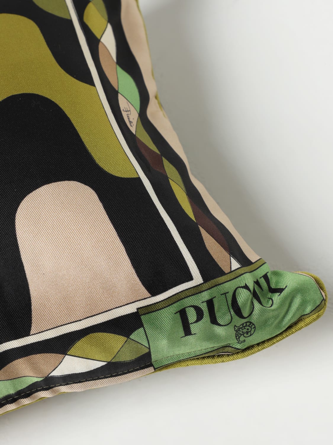 PUCCI CUSHIONS: Pucci cushion in printed silk, Yellow - Img 4