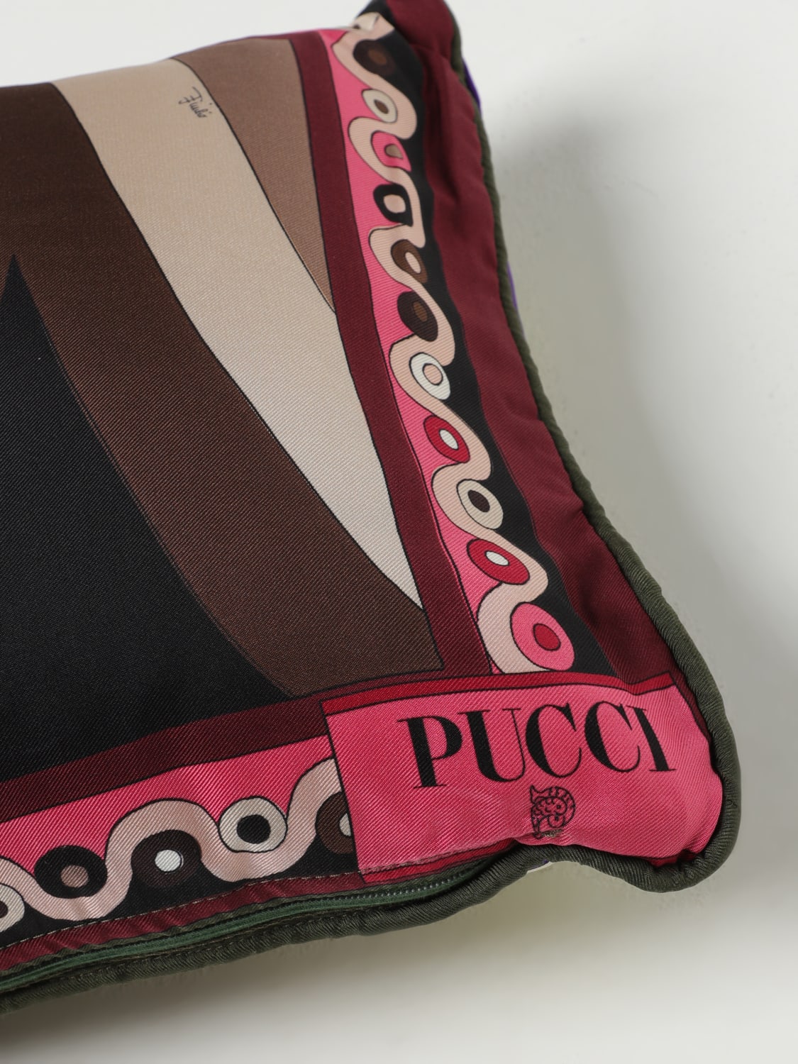 PUCCI CUSHIONS: Pucci cushion in printed silk, Pink - Img 4