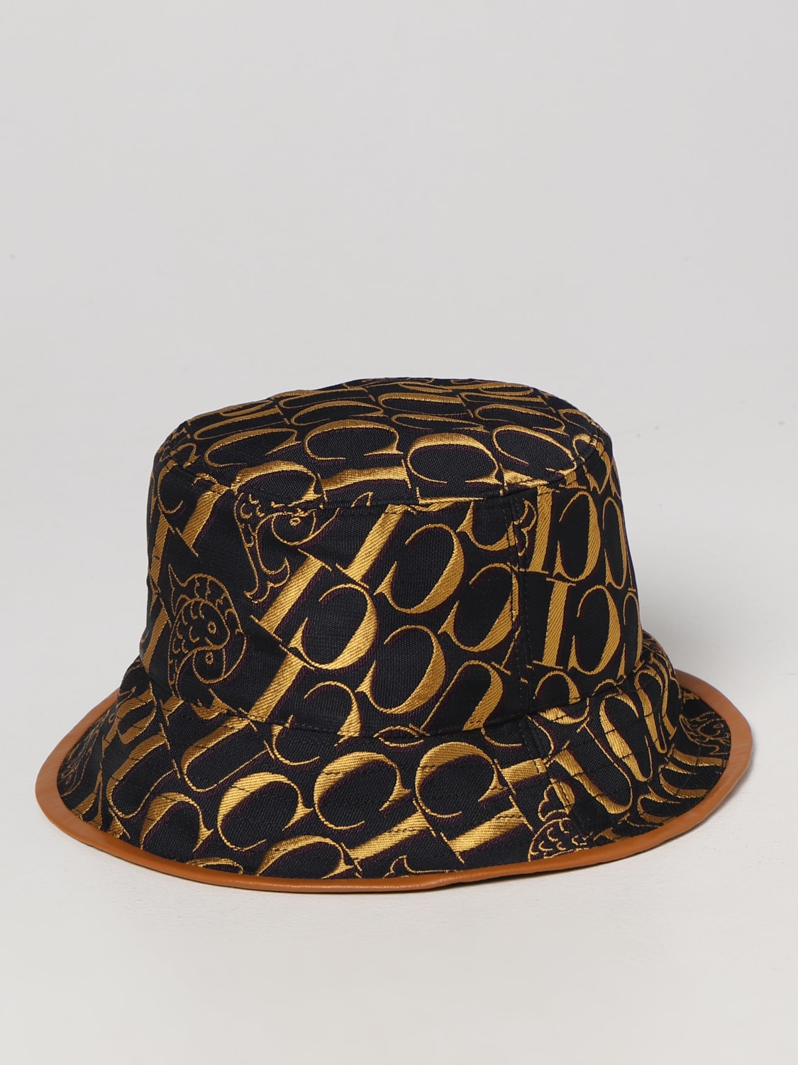 PUCCI HAT: Pucci hat with all over embroidered logo, Brown - Img 2