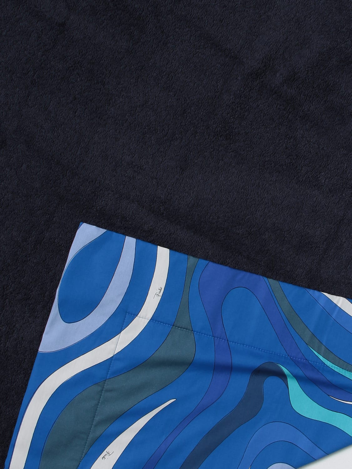 PUCCI BATH AND BEACH TOWELS: Pucci bath towel in printed cotton, Blue - Img 2