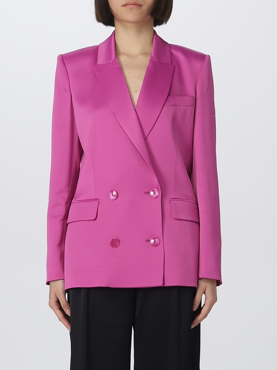 PATRIZIA PEPE BLAZER: Blazer Patrizia Pepe in viscosa stretch, Fragola - Img 1