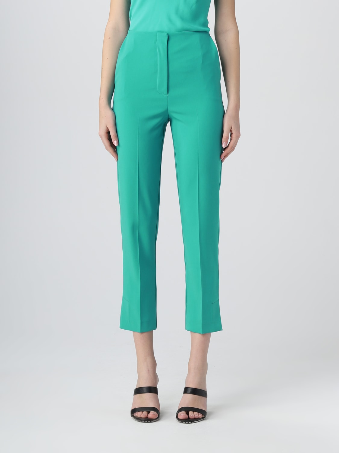 PATRIZIA PEPE PANTS: Pants woman Patrizia Pepe, Green - Img 1