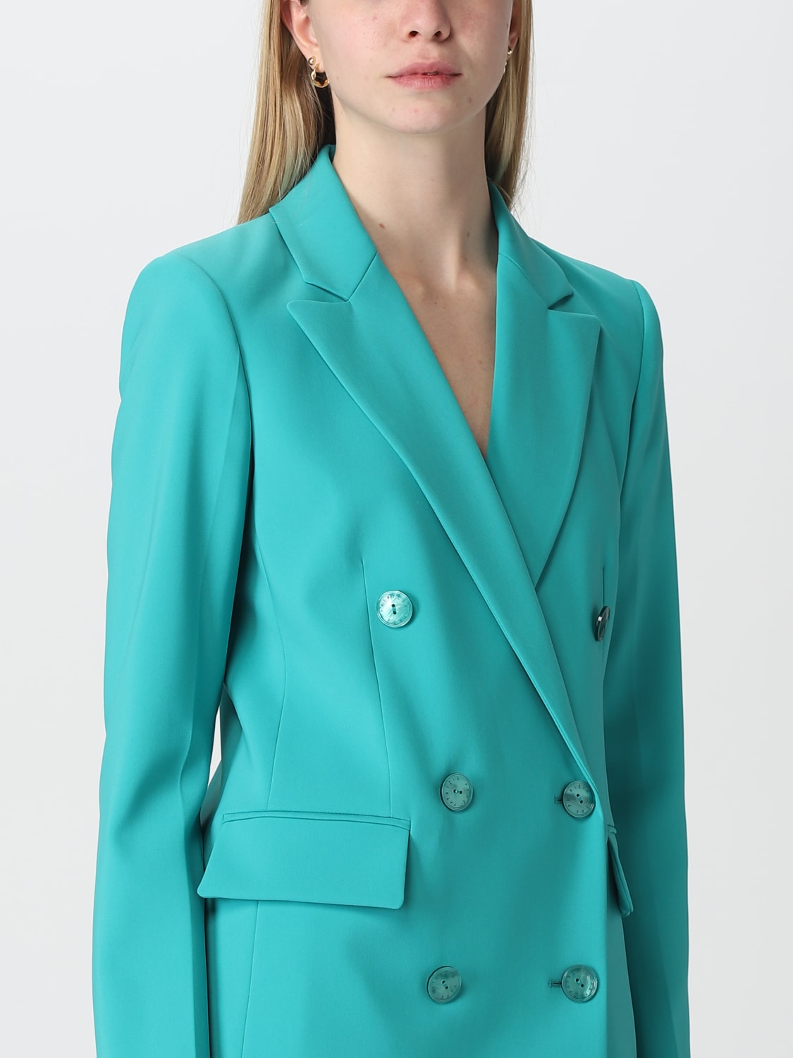 PATRIZIA PEPE BLAZER: Blazer Patrizia Pepe in tessuto stretch, Verde - Img 4