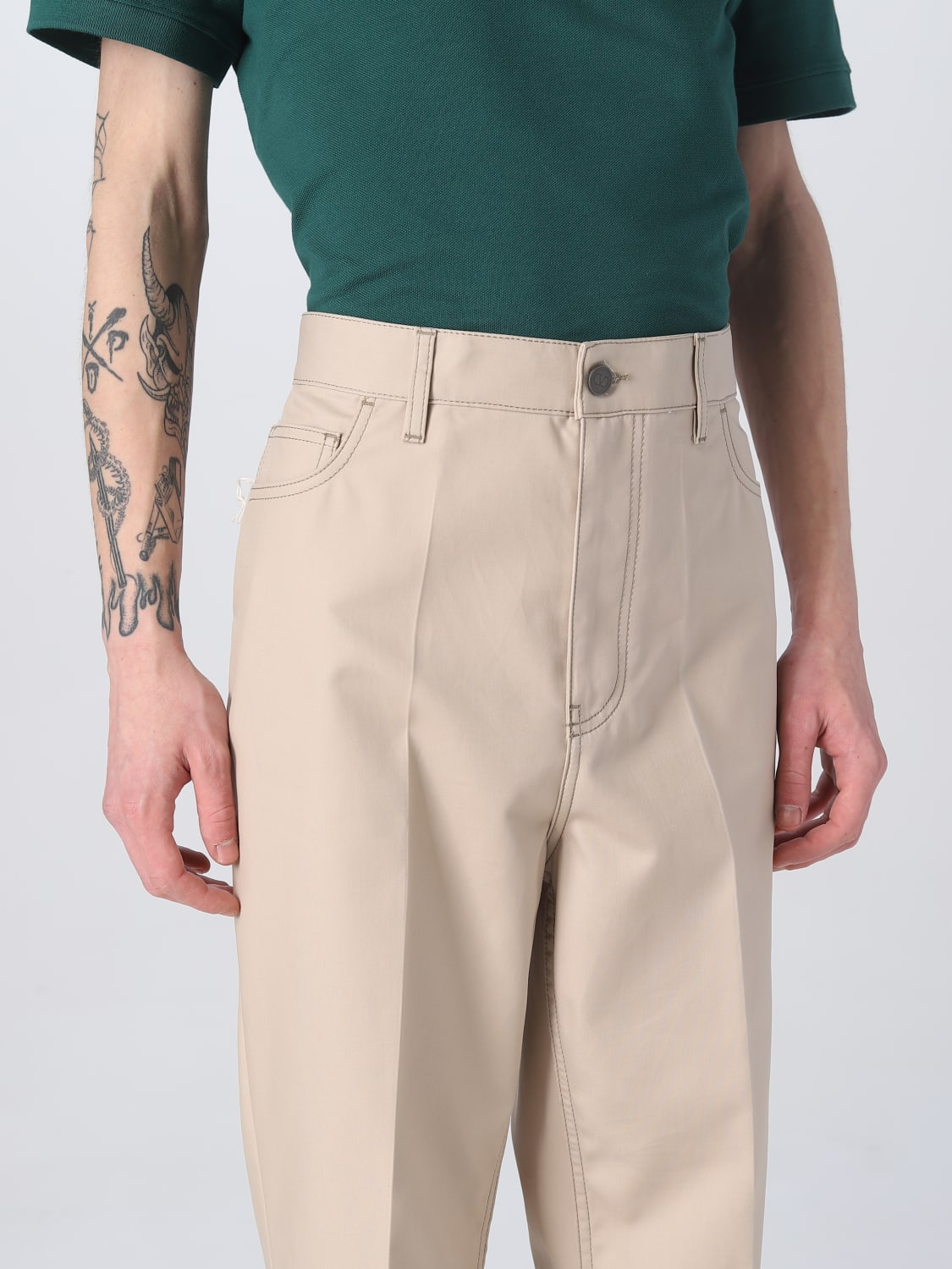 VALENTINO PANTS: Pants men Valentino, Beige - Img 5