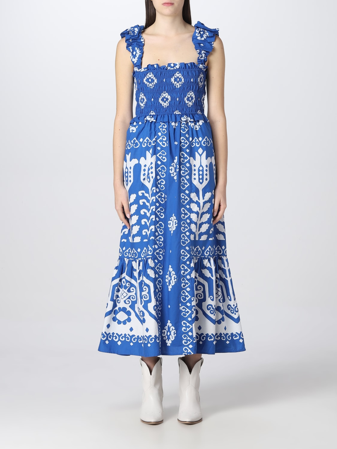 SEA NY DRESS: Sea Ny Sonia dress in cotton, Blue - Img 1