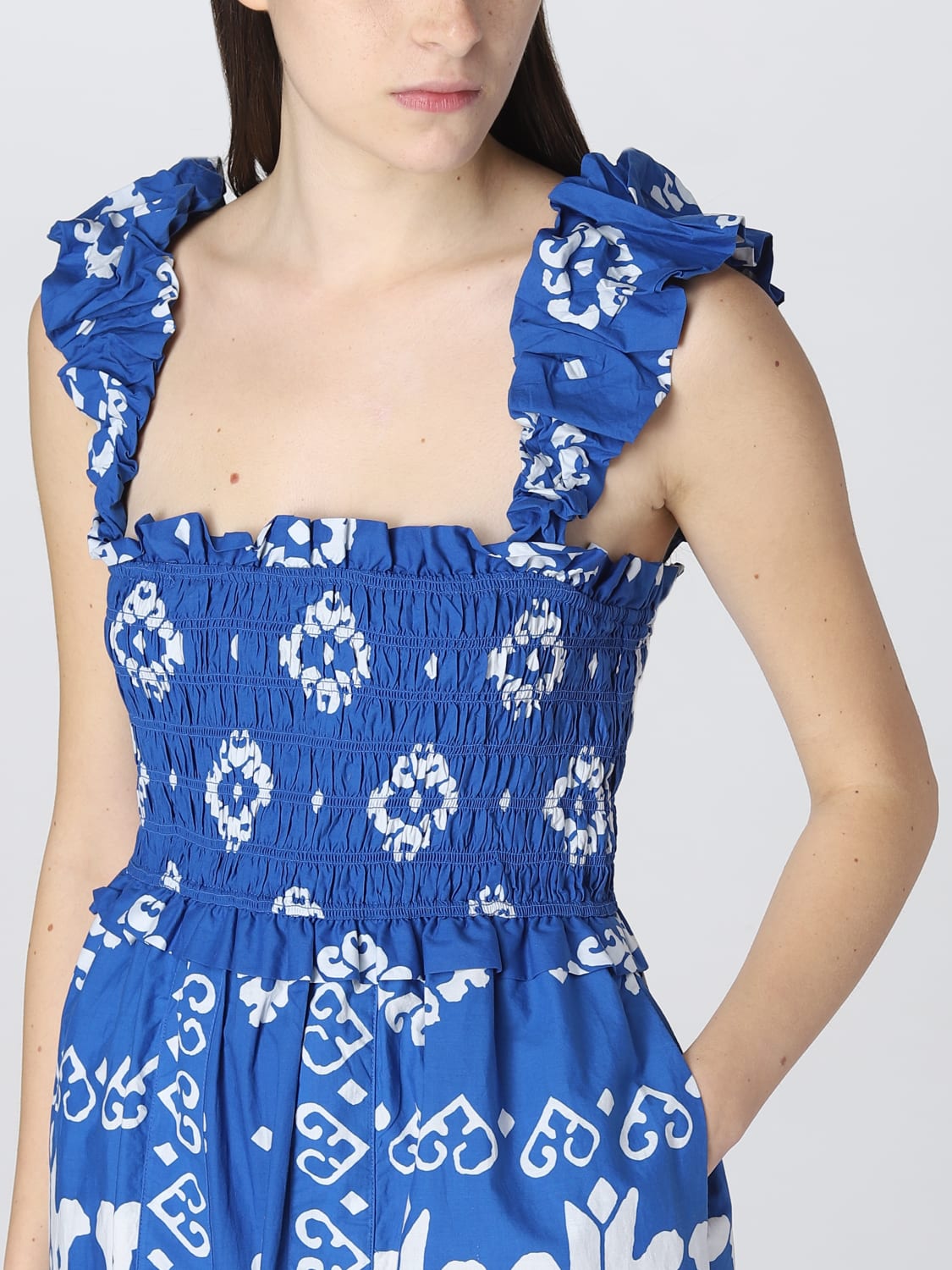 SEA NY DRESS: Sea Ny Sonia dress in cotton, Blue - Img 3