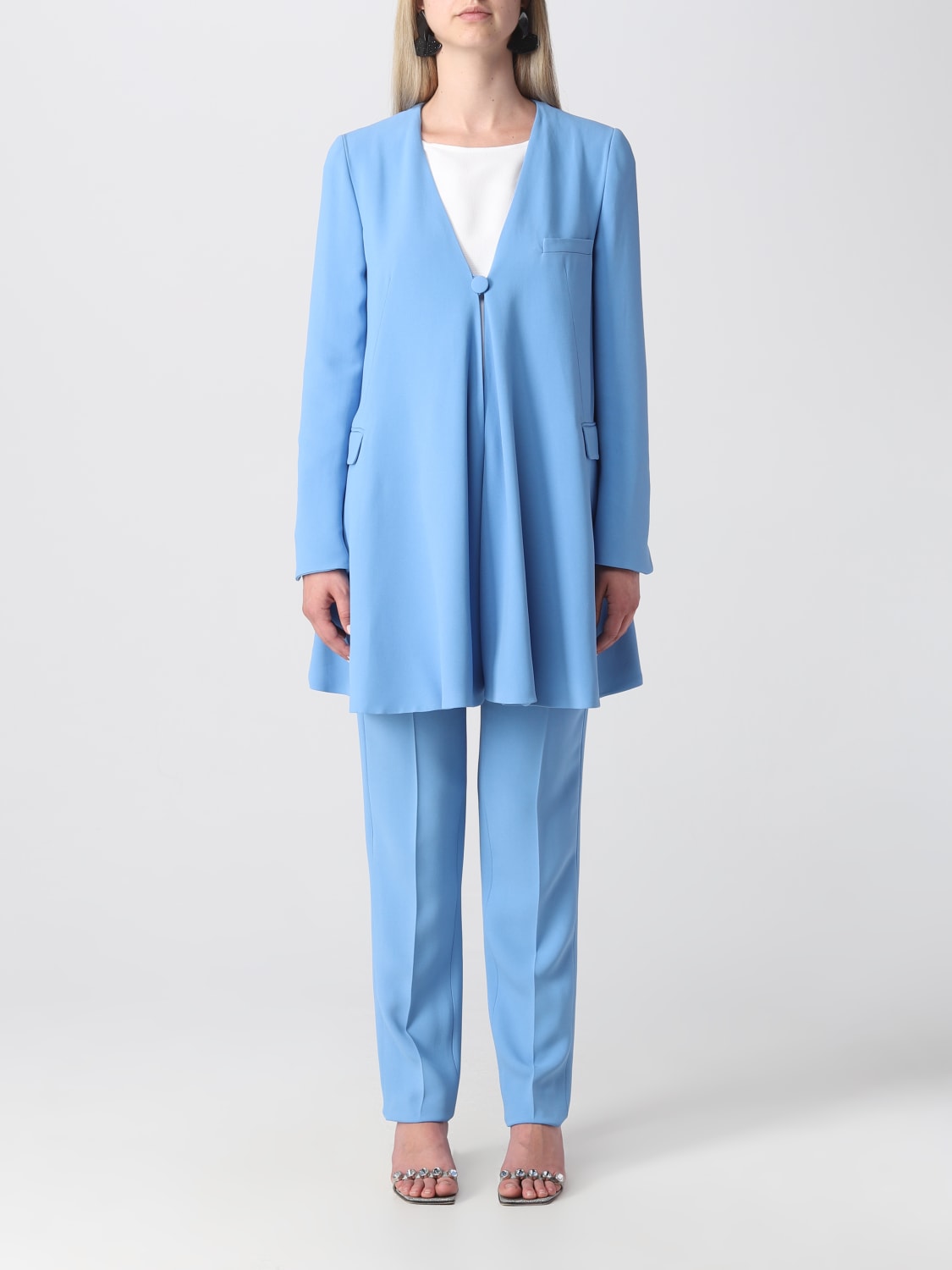 EMPORIO ARMANI BLAZER: Giacca Emporio Armani in misto viscosa, Azzurro - Img 1