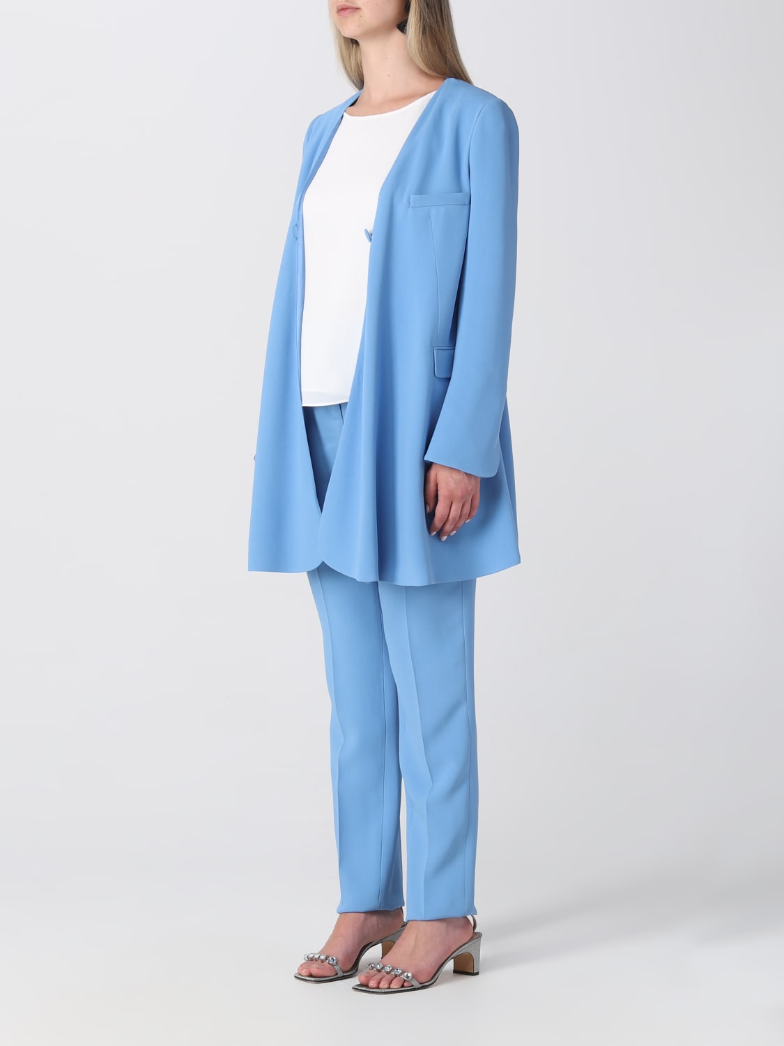 EMPORIO ARMANI BLAZER: Giacca Emporio Armani in misto viscosa, Azzurro - Img 4