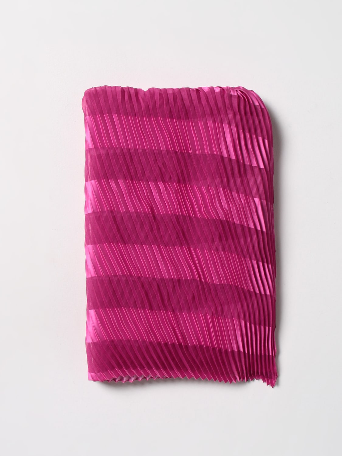 スカーフ EMPORIO ARMANI Woman Scarf Pink 6352213R341 24773 Emporio Armani Outlet: scarf in pleated fabric - Pink
