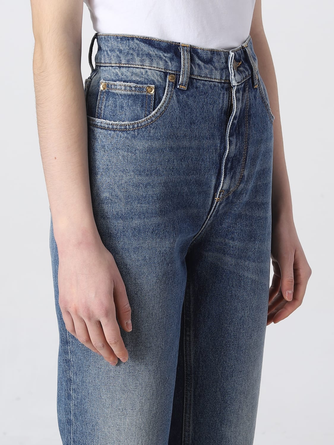 デニム・ジーパン GOLDEN GOOSE Women Denims GWP00843P000621 Blue Women's jeans with medium wash