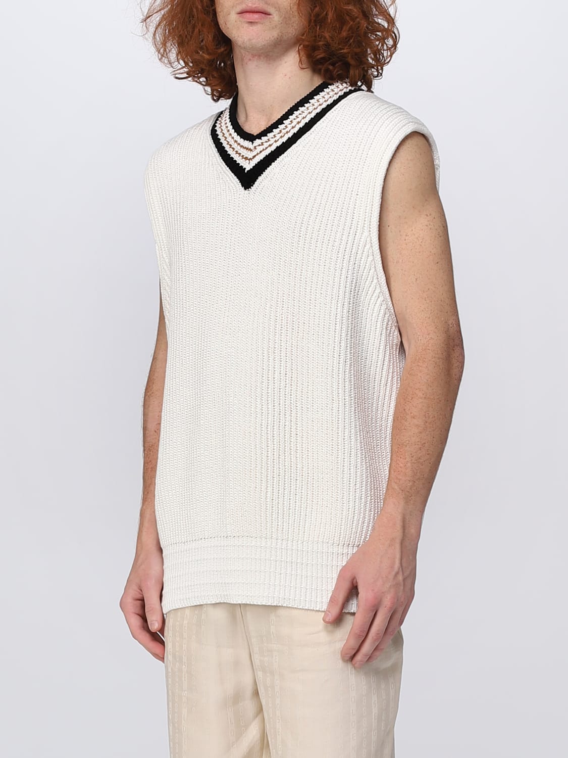 GOLDEN GOOSE SUIT VEST: Sweater men Golden Goose, Yellow Cream - Img 4