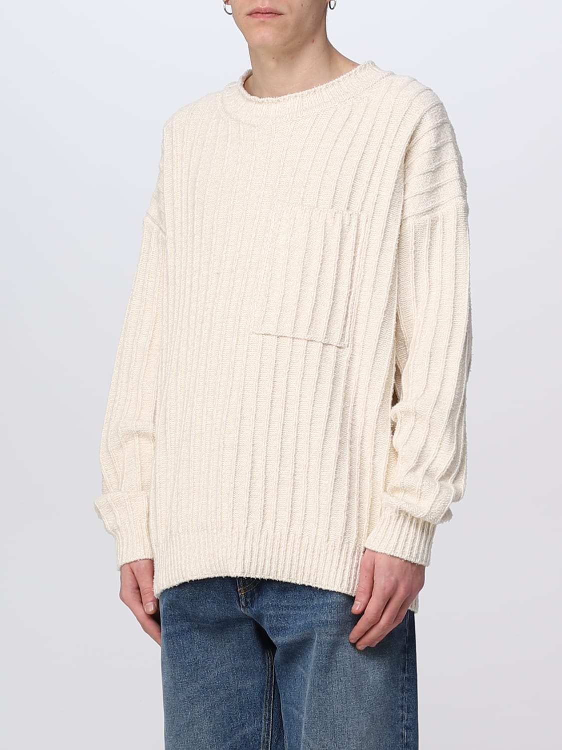 GOLDEN GOOSE SWEATER: Golden Goose sweater in cotton blend, Yellow Cream - Img 4