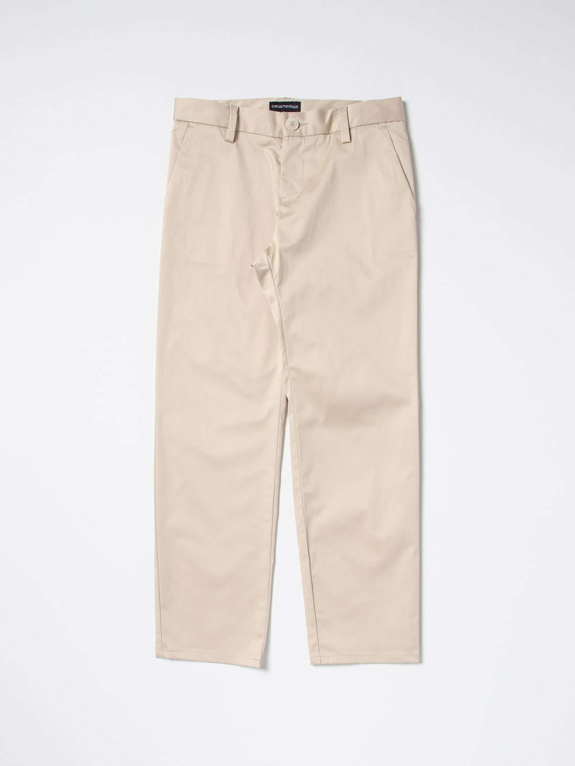 EMPORIO ARMANI PANTS: Pants kids Emporio Armani, Beige - Img 1