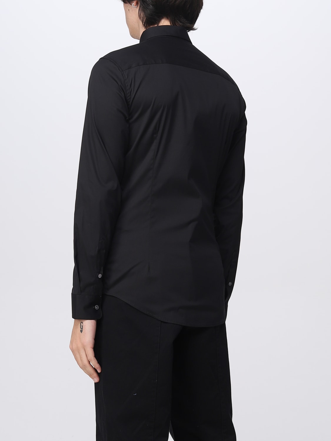 EMPORIO ARMANI - emporio armani 90s レーヨンシャツ ブラック シェルボタンの通販｜ラクマ