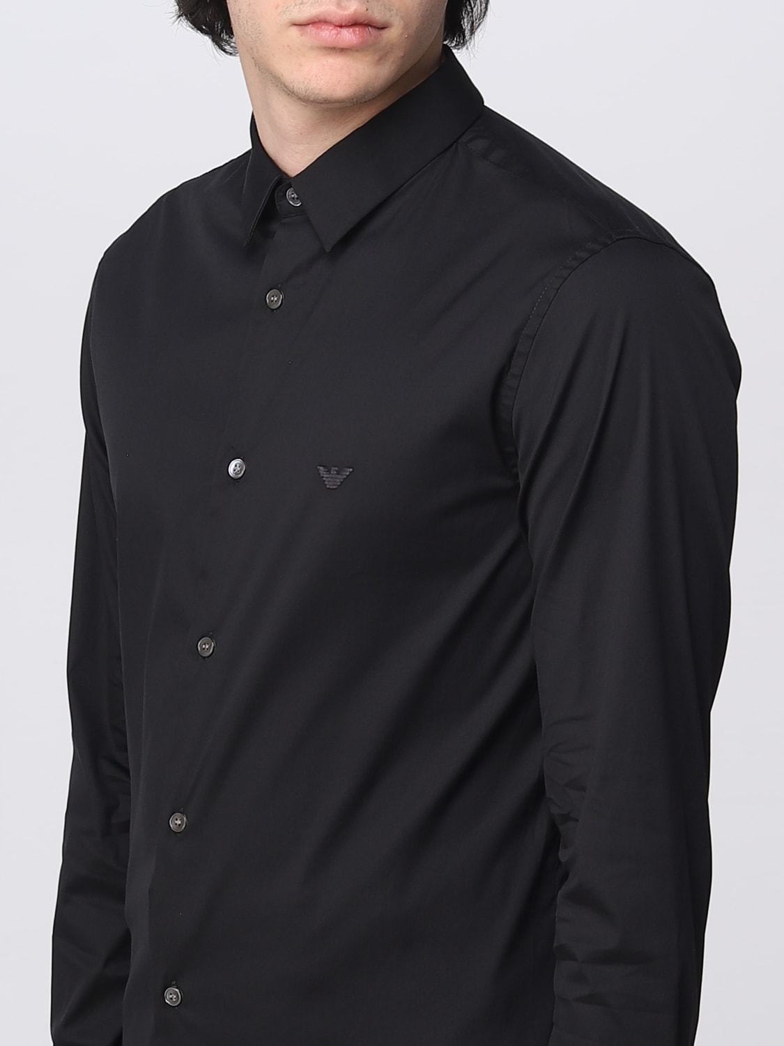 Emporio Armani Outlet shirt in cotton blend Black Emporio Armani shirt 8N1C091NI9Z online at GIGLIO.COM